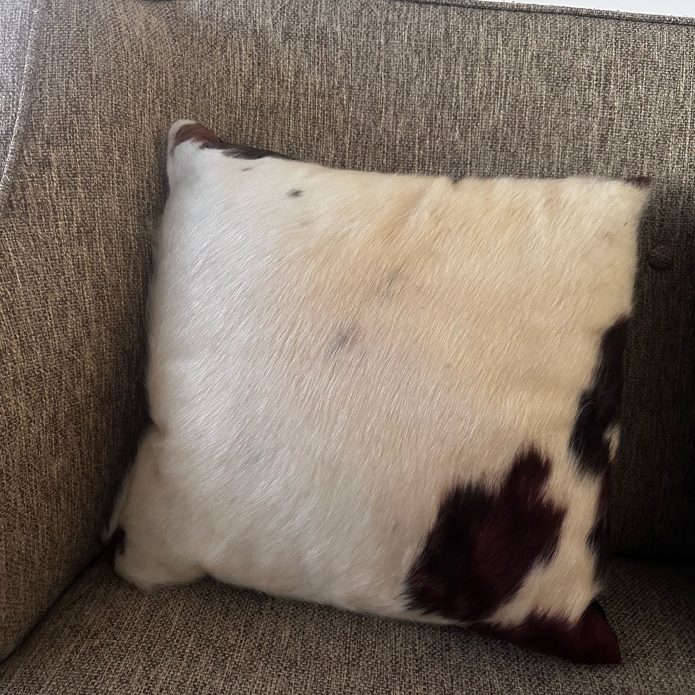 Cowhide Accent Decor Pillow